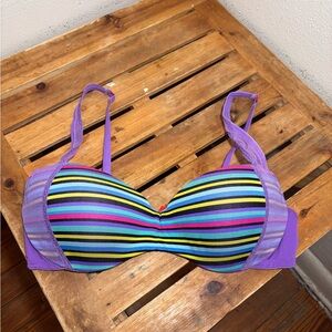 Josie by Natori Striped Push Up Bra 34 B